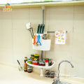 BAOYOUNI plastic kitchen plastic corner shelf spice storage rack ceiling mounted cabinet 1206 c1